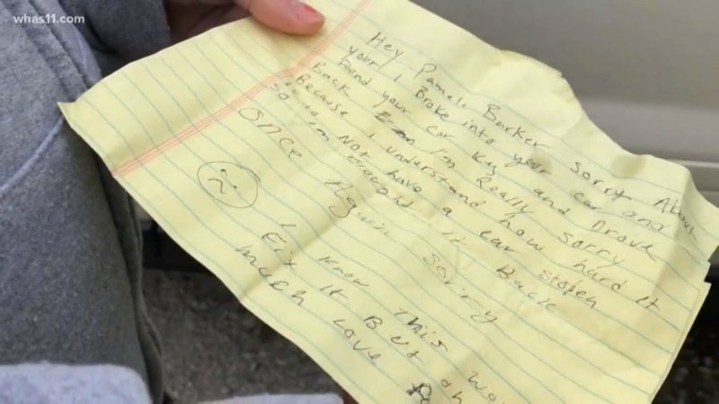 GMC Acadia Stolen in Louisville Returned With ‘I’m Sorry’ Note