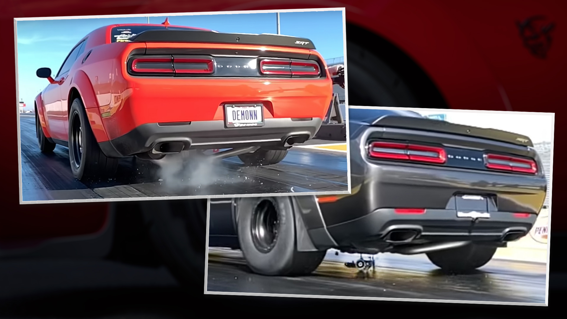 Dodge Investigating Video Showing Pair of Dodge Challenger Demon Rear 