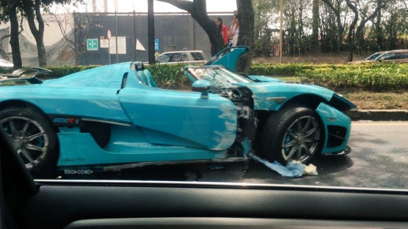 $2.3 Million, 1-of-2 Koenigsegg CCXR Special Edition Wrecked in Mexico City