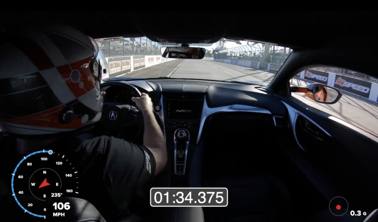 Watch the 573-HP 2019 Acura NSX Set a Long Beach Grand Prix Circuit Lap Record