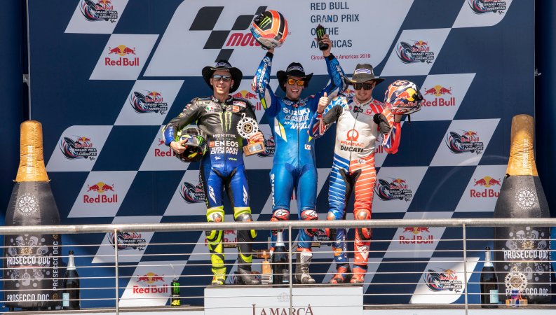 Suzuki’s Alex Rins Wins 2019 MotoGP Grand Prix of The Americas, Valentino Rossi Follows in Second
