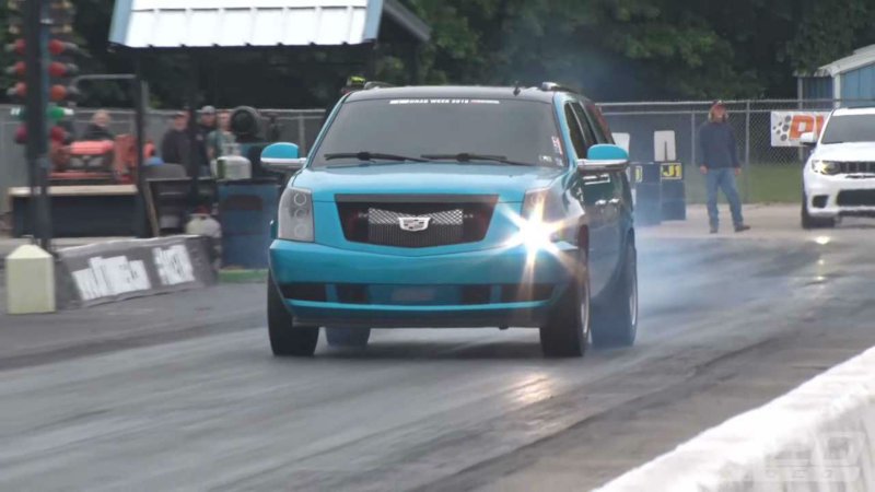 Twin-Turbo, 1,200-HP Drag Racer May Be the Fastest Cadillac Escalade in the World