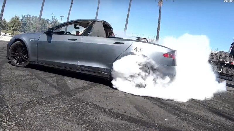 This Totally Custom Tesla Model S Pickup Truck Is a Toy-Hauling, Tire-Shredding EV