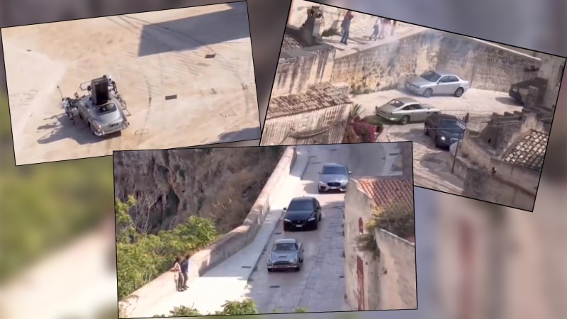 Watch James Bond Thrash an Aston Martin DB5 While Filming 007’s <em>No Time to Die</em>