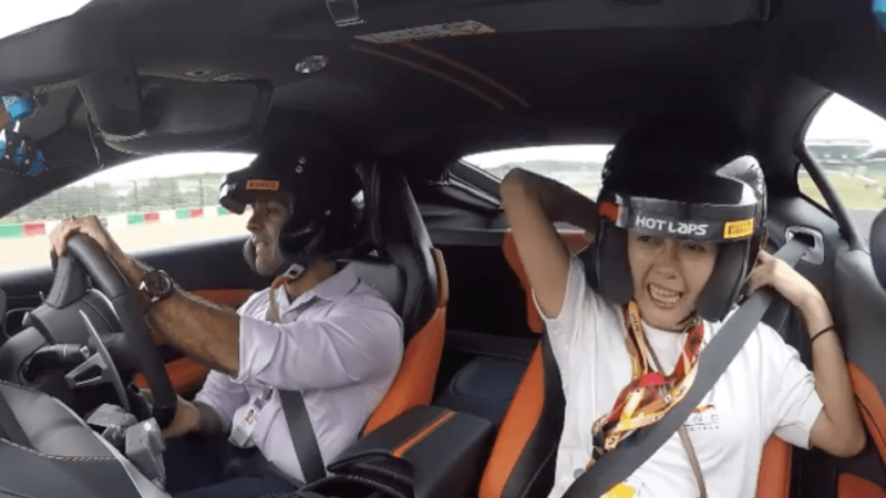 Watch This Woman Lose Her Cool During a Hot Lap With a Former F1 Driver at Suzuka