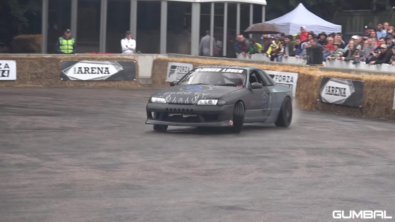 Watch This Tesla-Swapped Nissan Skyline R32 Drift Car Silently Slide Around