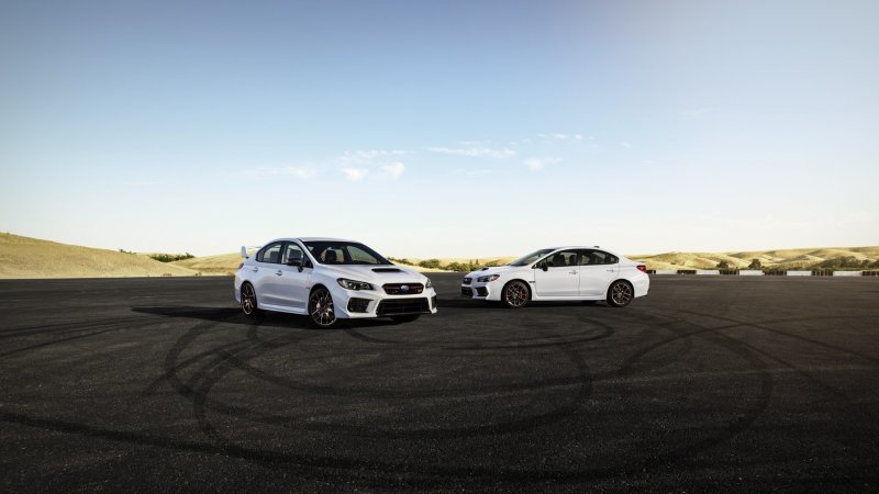 2020 Subaru WRX and WRX STI Series.White: Bilsteins, Brembos, and Bronze BBSs