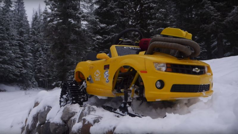 This Power Wheels Camaro Has Tracks And Absolutely Shreds