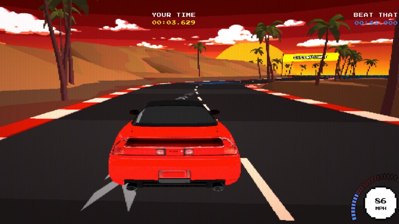 8-Bit and Glossy Acuras Race Against Each Other In <em>Beat That</em> Racing Game