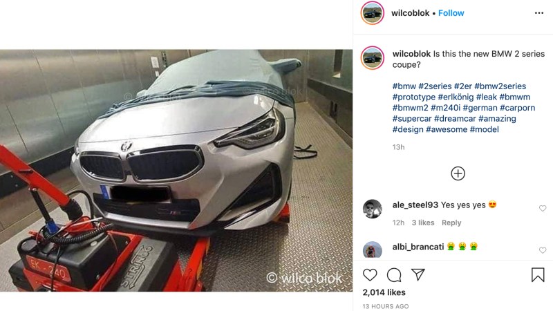 It Looks Like the New BMW 2 Series Was Leaked in These Instagram Spy Shots