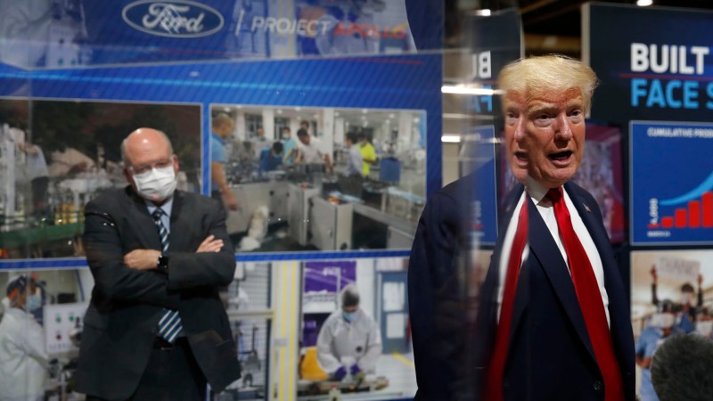 Trump’s Visit to Ford’s Ventilator Plant Was Predictably Bizarre