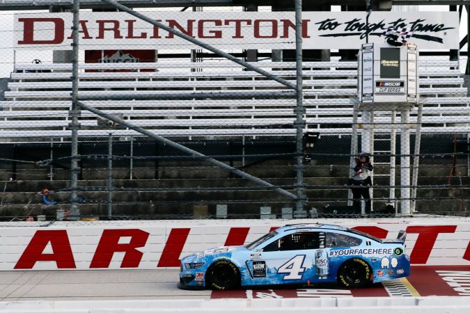 Kevin Harvick Muscles to Clear Victory in NASCAR’s Return to Real Racing