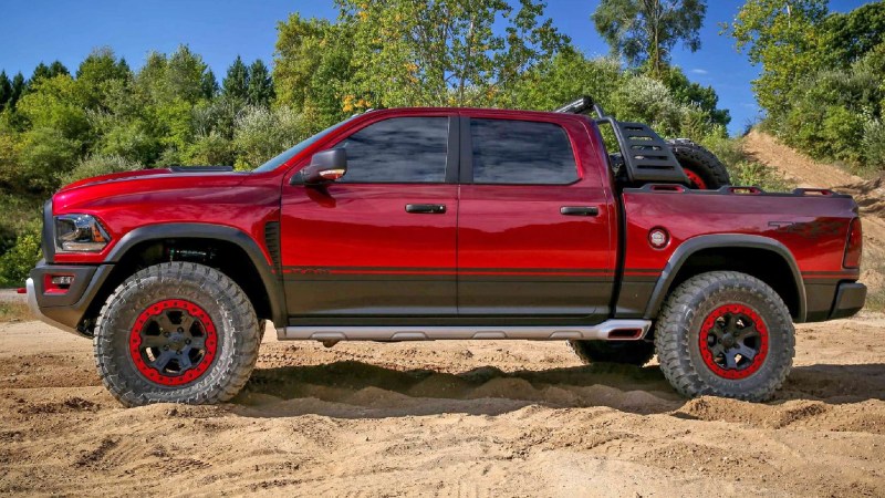 Hellcat-Powered 2021 Ram TRX Easter Egg Pokes Fun at Ford Raptor