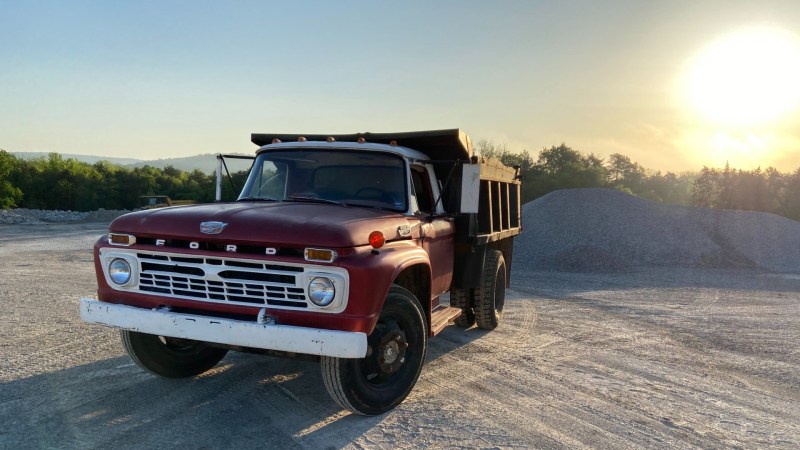 Professional Dump Trucking in a 55-Year-Old Ford F600 Is Full of Challenges