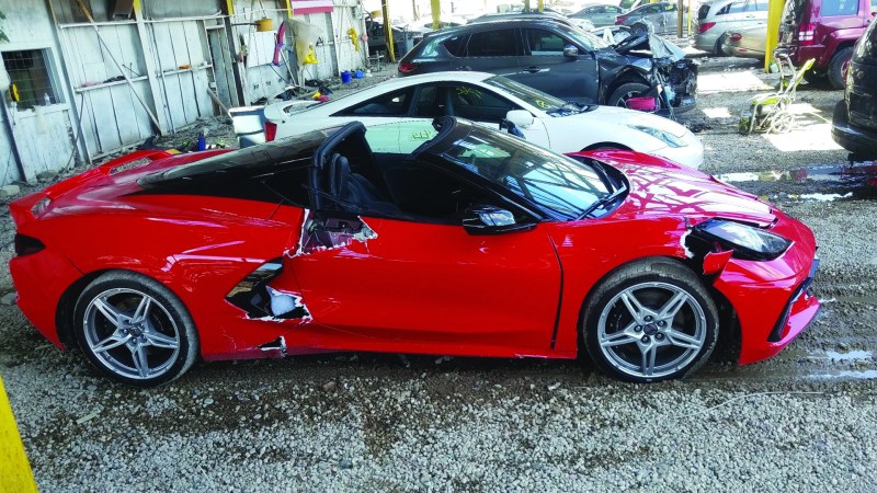 Want a Cheap C8 Corvette? Buy the One That Fell Off a Dealer’s Lift