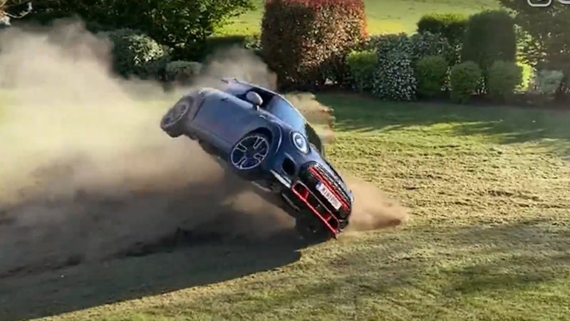 YouTuber Wrecks 2021 Mini John Cooper Works GP the Same Day it was Delivered, in His Own Backyard