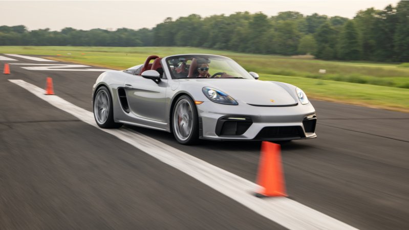 16-Year-Old Kart Racer Hustles Porsche 718 Spyder to Guinness Fastest Slalom Record