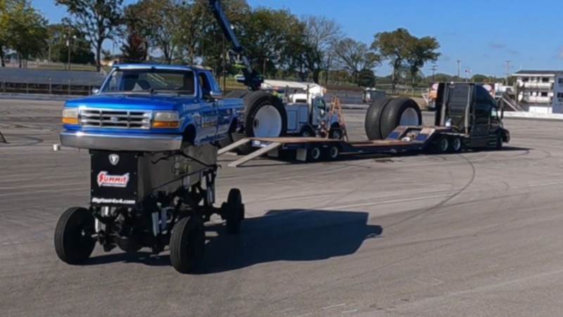 Bigfoot Looks Extremely Goofy on Regular-Sized Tires