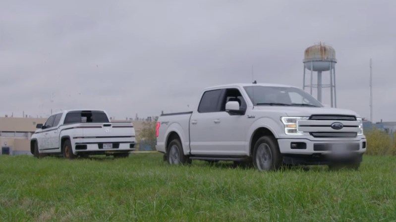 This 2021 Lordstown Endurance vs. 2019 Ford F-150 Tug of War Was More Like a Tow of Tug