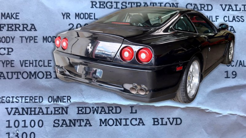 You’ll Need at Least $200,000 to Buy Eddie Van Halen’s Former Ferrari 550 Maranello Track Car