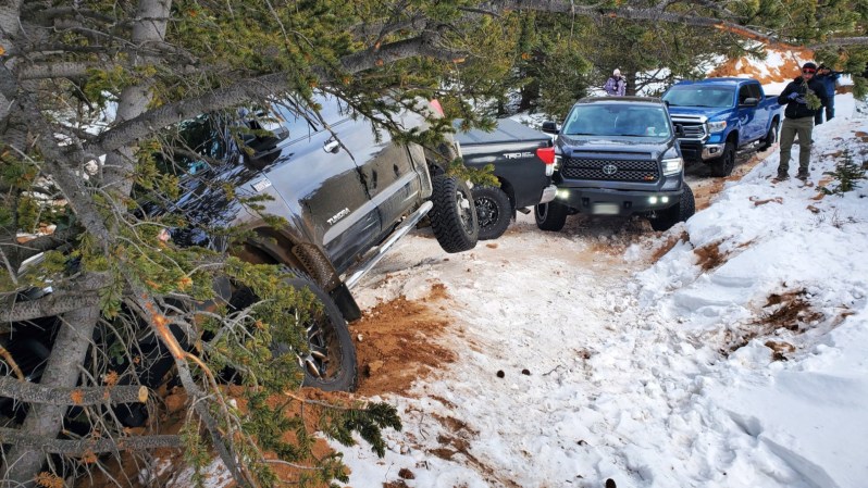 Steep, Terrifying ‘Ice Chute’ Causes Four-Tundra Pileup and Strands a Fifth