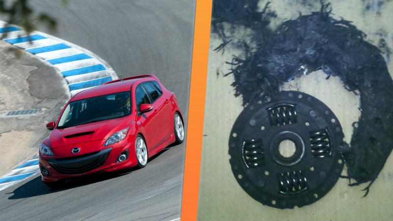 Kid Test Driving a Manual Mazdaspeed3 Absolutely Obliterates the Clutch