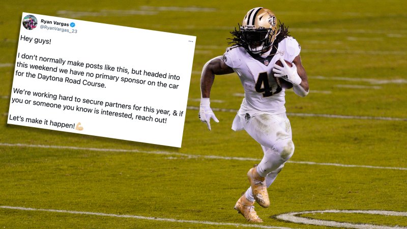 NFL Superstar Alvin Kamara Is Sponsoring a NASCAR Team This Weekend After Driver Tweets for Help