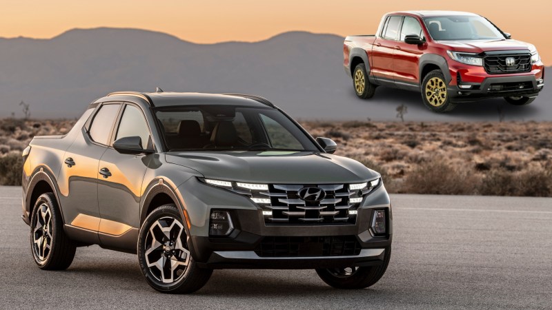 The 2022 Hyundai Santa Cruz Pickup Compared to the Honda Ridgeline