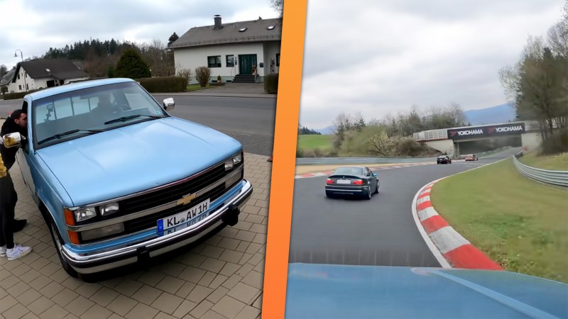 Watch a 1989 Chevy C1500 Silverado Throw Down a Wild Hot Lap on the Nurburgring