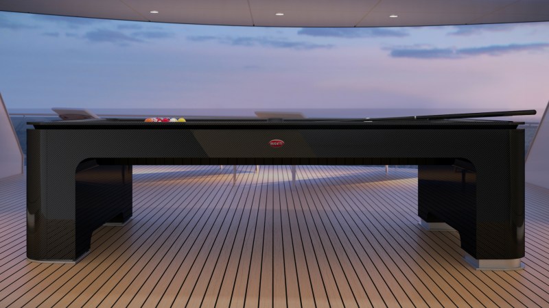 Bugatti Builds a Self-Leveling Carbon Fiber Pool Table for Its Yacht-Owning Clients