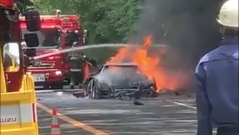 Ferrari F40 Burns To The Ground On Japan’s Hakone Turnpike