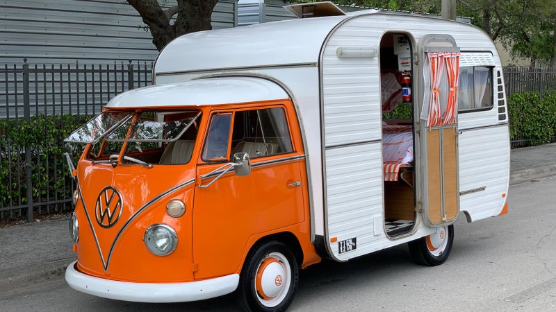 Hit the Road in This Ultra Rare 1966 VW Bus Split-Window Camper Conversion