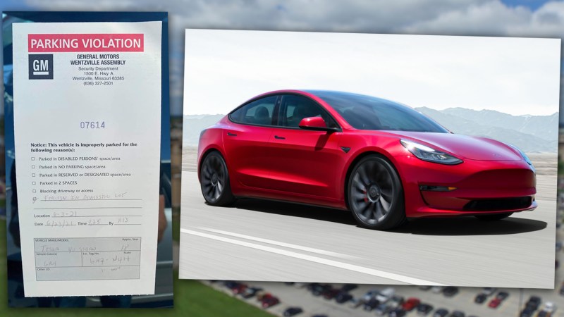 Tesla Driver Ticketed After Parking ‘Foreign Car in Domestic Lot’ at GM Factory