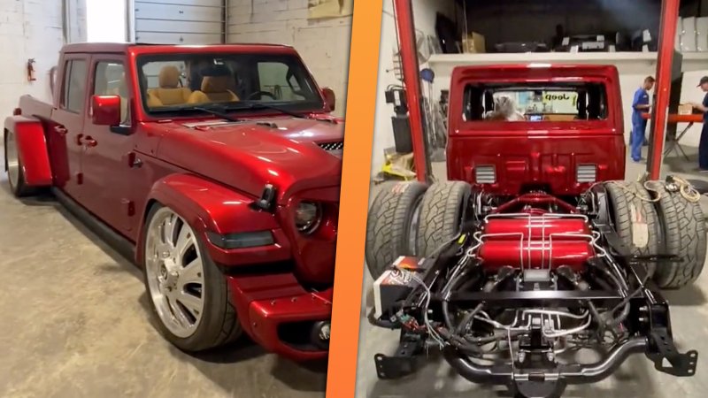 Slammed Jeep Gladiator Dually Took Some Serious Fabrication