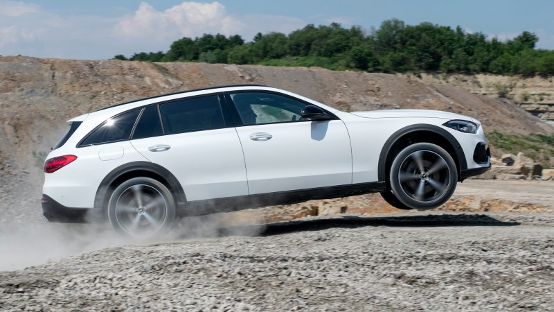 Bold: Mercedes Reveals C-Class All-Terrain Wagon With a Jump Shot