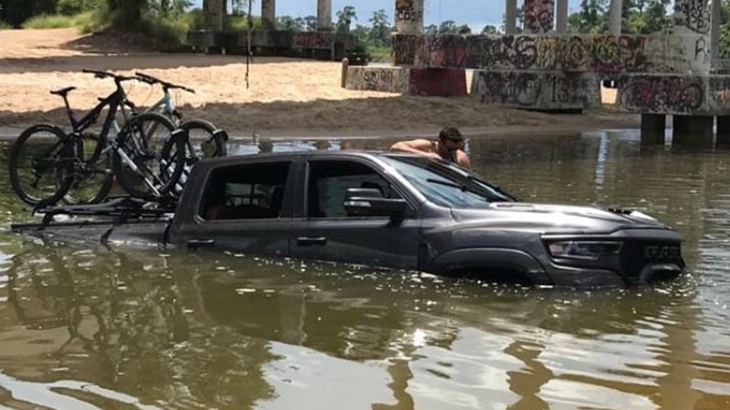 Ram TRX Driver Sinks Their 702-HP Super Truck at Texas Off-Road Park