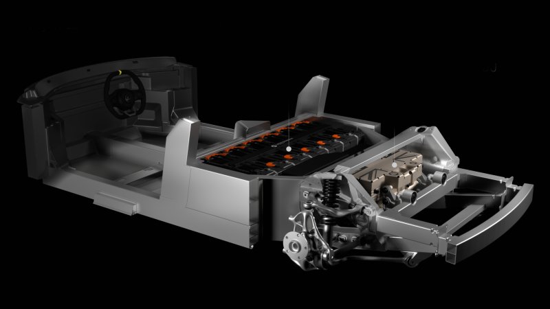 Lotus’ New 872-HP EV Platform Can Stack Batteries in a Mid-Engine Config