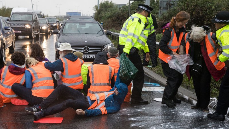 People Keep Gluing Themselves to Roads In the UK