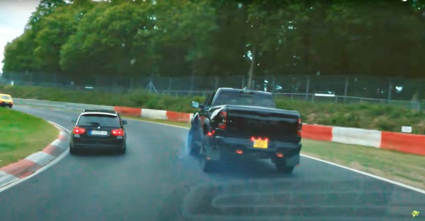 Watch a Ram TRX Struggle Through a Sketchy Nurburgring Lap