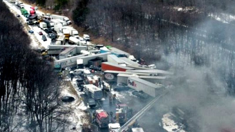 50+ Car Pileup in Pennsylvania Kills At Least Five in Whiteout Conditions