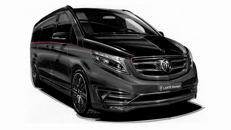 Larte Design Black Crystal Mercedes V-Class, an Honorary Russian