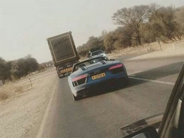 Audi R8 Spyder Spotted in Namibia