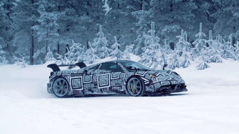 Watch the Pagani Huayra BC Drift Through the Snow