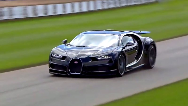 Watch the Bugatti Chiron Rocket Up the Goodwood Festival of Speed Hill Climb