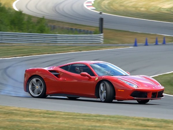 We Drifted a Ferrari 488 GTB at Monticello Motor Club