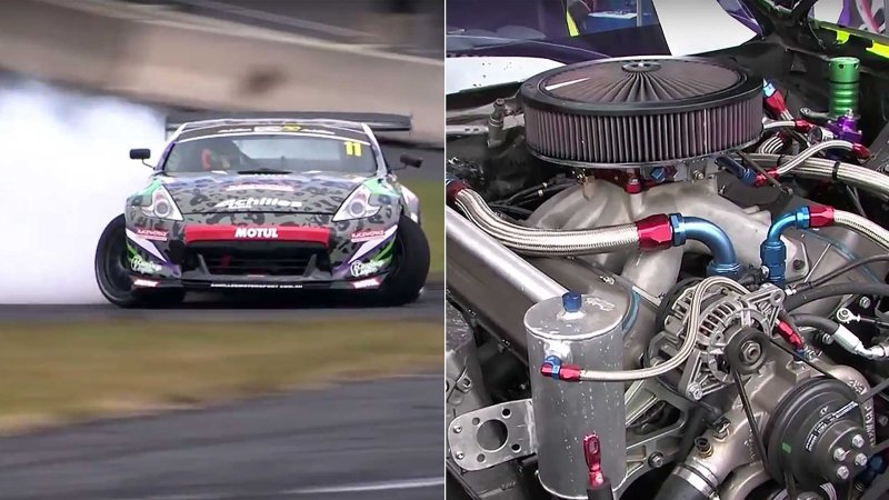 Yes, That’s a Penske NASCAR V8 in a Nissan Drift Car