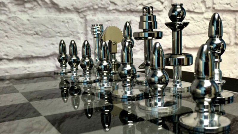 This $15k Chess Set Is Made From F1 Parts