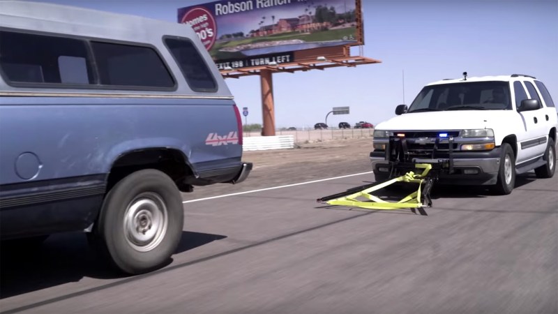 The Grappler Police Bumper Is Made to End Chases by Lassoing Cars