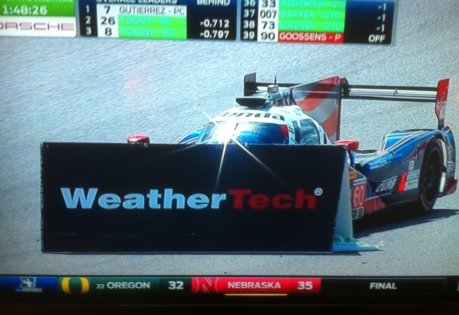 Well, This Is Embarassing: IMSA Driver Pushes WeatherTech Sign Around Like a Snowplow