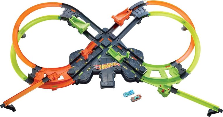 Hot Wheels Toy Car Track Set Colossal Crash fully assembled.